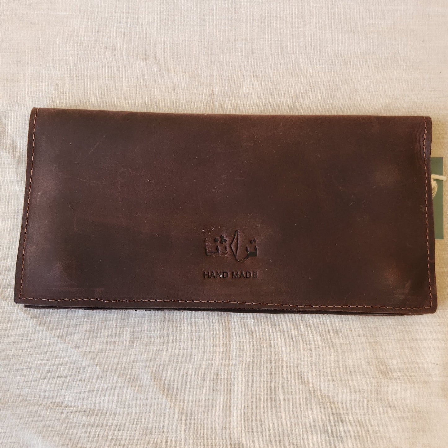 Leather Wallet with Hand Tatreez