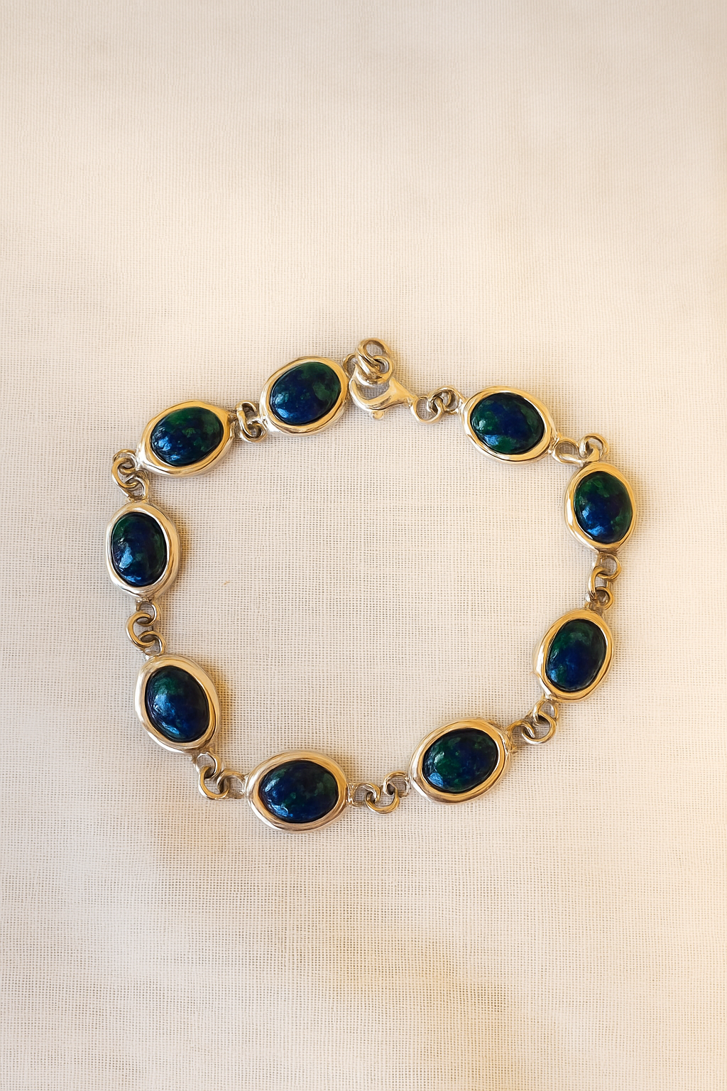 Vintage Stone of Palestine Silver Bracelet