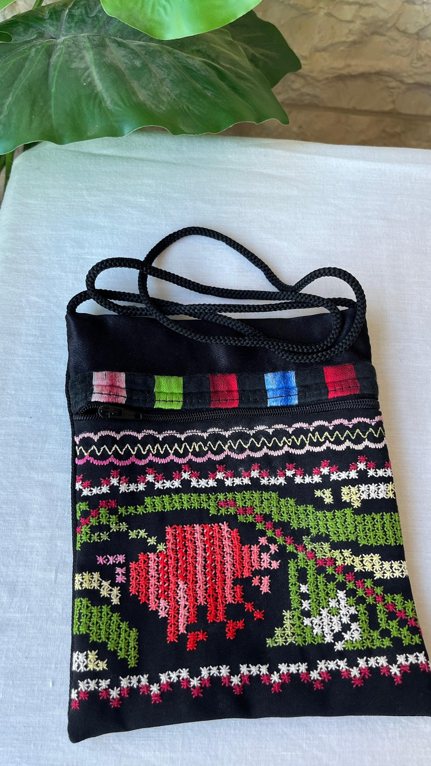 Traditional Palestinian Mini Tatreez Bag