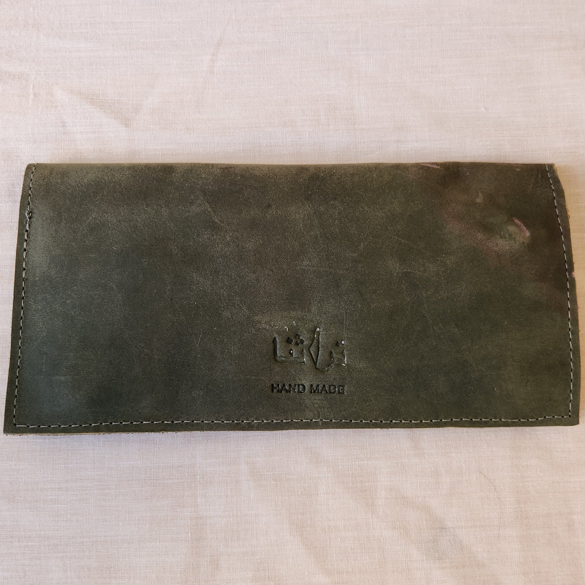 Leather Wallet with Hand Tatreez