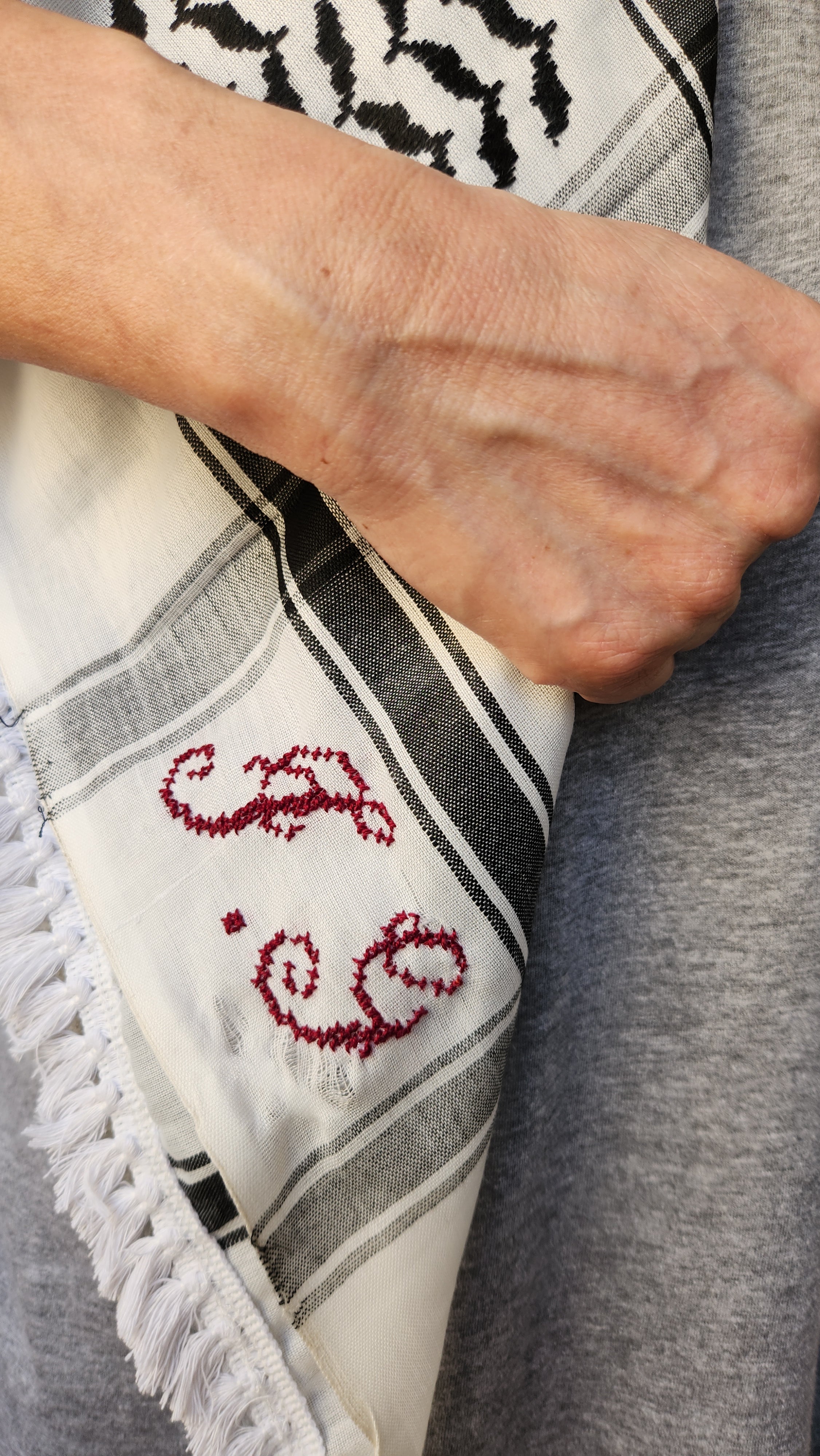 Name Tatreez Embroidery on Hirbawi® Kufiya