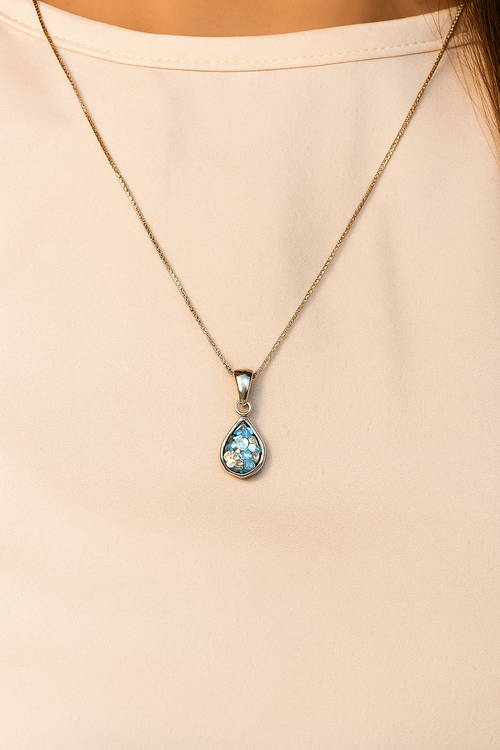 2000 Year Old 
Roman Glass Sterling Silver Necklace