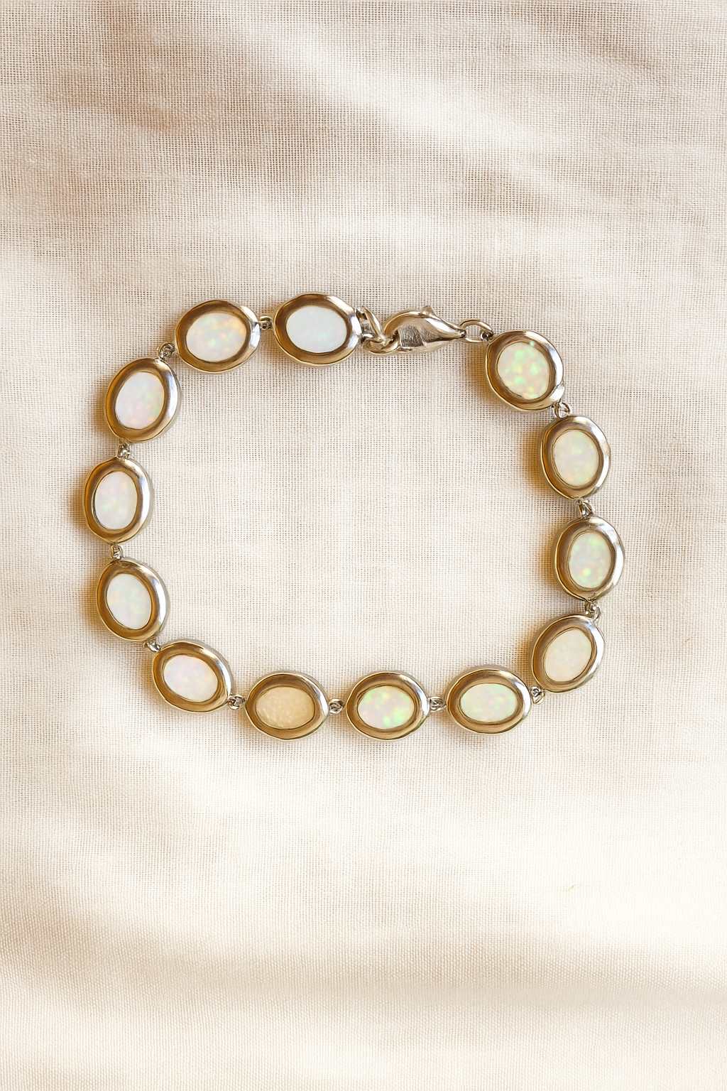 Vintage Opal Silver Bracelet