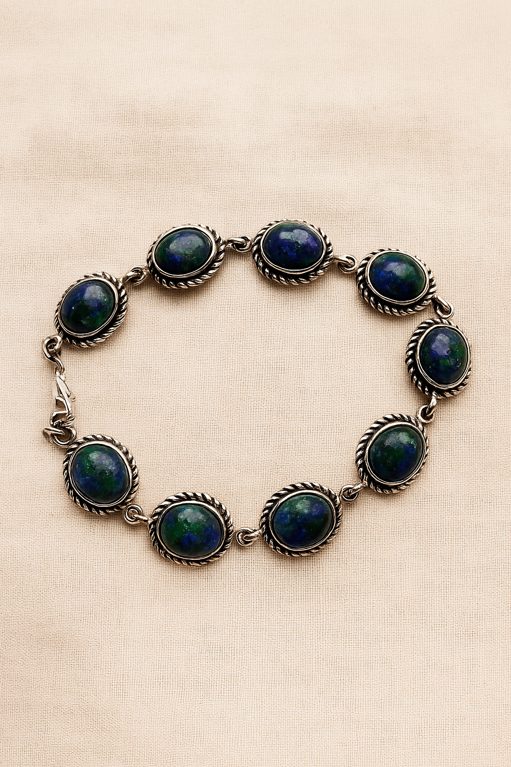 Vintage Stone of Palestine Silver Bracelet