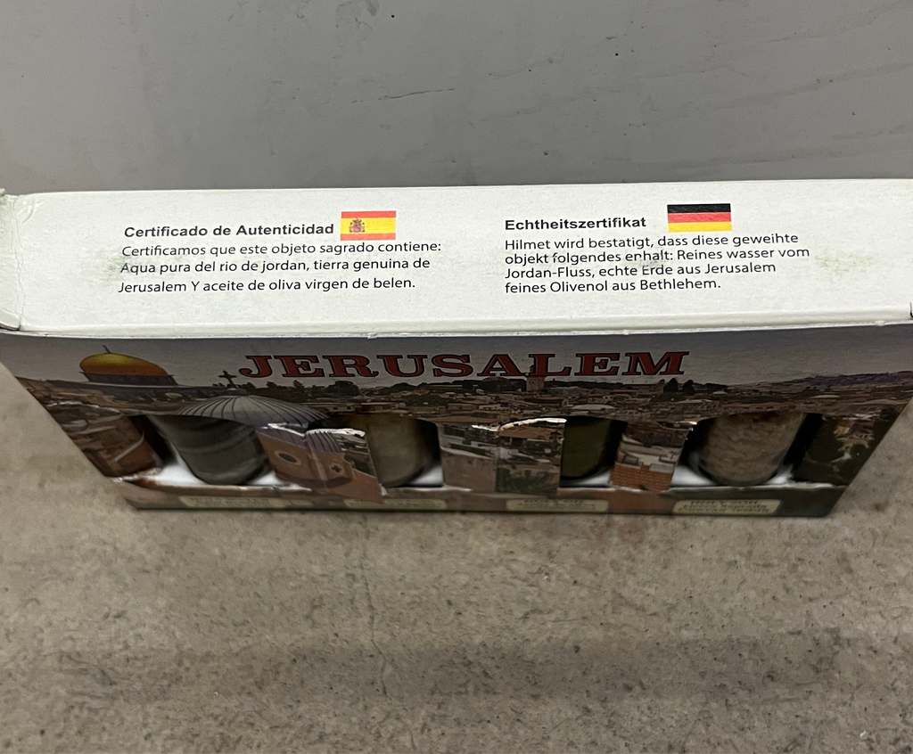 Holy Land Blessing Set – Holy Water, Anointing Oil, Incense & Soil