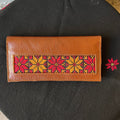 Leather Wallet with Hand Tatreez