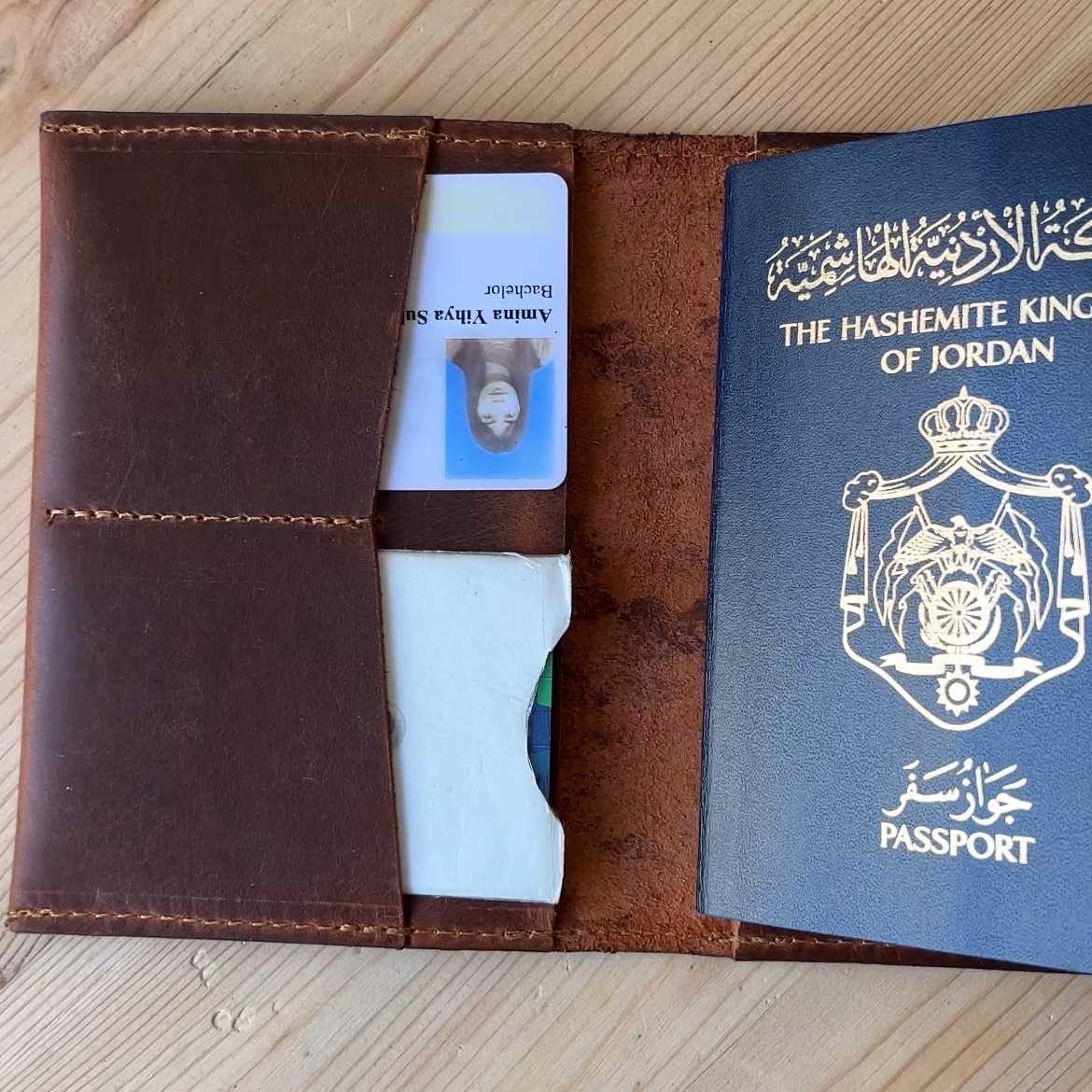 Real Leather Passport and Card Holder