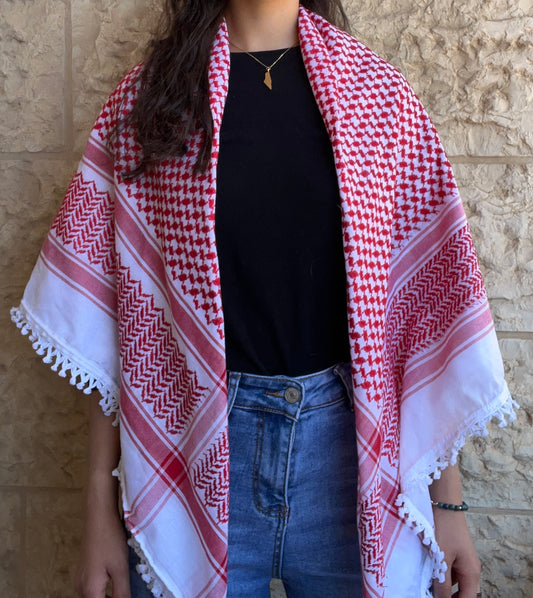 Red & White Hirbawi® Kufiya